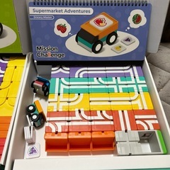 Qbi マグネティックキューブ 2セット（78ピース）スーパーとアクションレール 知育玩具 の画像