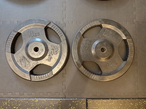 取引中】バーベルシャフト 200cm プレート20キロ&10キロ