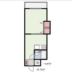 初期費用ゼロ！鹿児島市役所近く　易居町1K賃貸マンション　11階