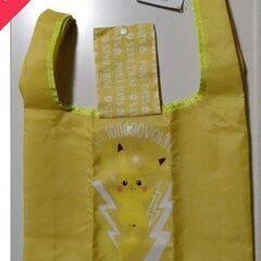 【新品 未使用 値下げ 近日処分の可能性あり】ピカチュウ エコバッグ／折りたたみタイプ プライズ景品 タグ付きの画像