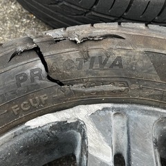 13インチ ホイール タイヤ 4本 155/65R13の画像