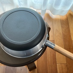 MUJIＩＨ対応／約直径２４ｃｍ こびりつきにくいフライパン 鍋としても使えるの画像