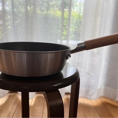 MUJIＩＨ対応／約直径２４ｃｍ こびりつきにくいフライパン 鍋としても使えるの画像