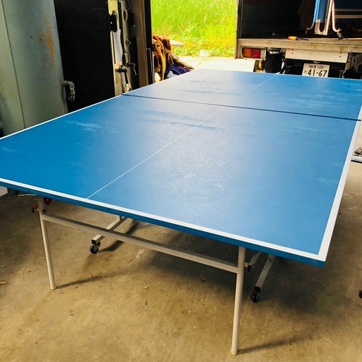【PayPay支払い可】【中古品 】 卓球台　SAN-EI　中折れ式　中古 兵庫県加古川市　直接取引 PayPay支払い可】【中古品 】 卓球台 SAN-EI 中折れ式 中古 兵庫県