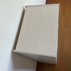 ★ﾆﾄﾘ 扉付カラーBOX 白木目調「美品」の画像