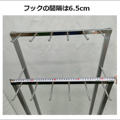 12フック付きスチールラック　傘・小物掛けに　店舗什器の画像