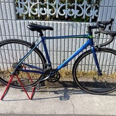 サイクルあさひ ロードバイク 16速 プレジション ブルー 新品ブラケットカバーの画像