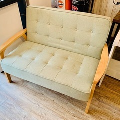 【リユースグッディーズ】在庫一掃SALE‼️2Pソファ（グリーン）