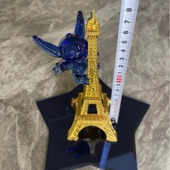 パリ限定　ディズニーランドパリスティッチ　エッフェル塔　ガラス細工の画像