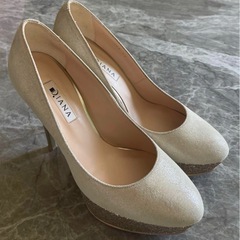 DIANA パンプス ハイヒール　ゴールド　24cm