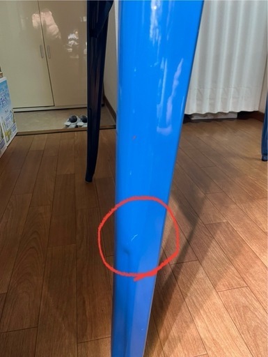 NOCE ノーチェ スチール 幅80cm ダイニングテーブル 折畳 ブルーの通販