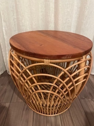 サイドテーブル/ウッド/ラウンド