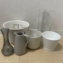 花瓶・鉢セット(IKEA, 100均)
