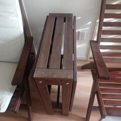 Ikea Applarö 屋外用の椅子とテーブルの画像
