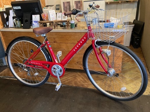 前後タイヤ・チューブ新品！】LEDオートライト 6段変速 27インチ自転車