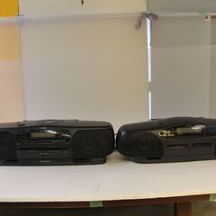 Wラジカセ 昭和レトロ　２台セット