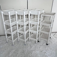 プラスチックワゴン 4段 4個まとめて