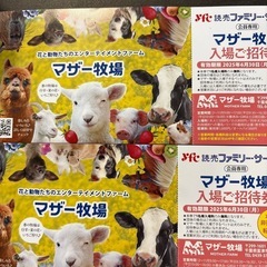 マザー牧場　ご招待券