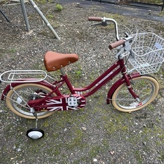 16インチ　子供用自転車　赤