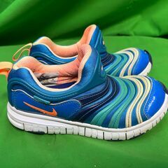ナイキ ダイナモフリー PS／20㎝／343738-412／NIKE DYNAMO FREE PS／フォトブルー.トータルオレンジ＠31の画像