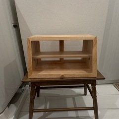 【無料】《ニトリ》木製ブレッドケース（DIY棚板付き）