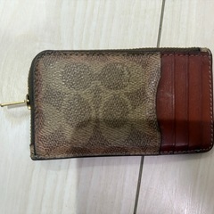 COACH　コーチ　スモール Lジップ カード ケース シグネチャー キャンバスの画像