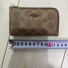 COACH　コーチ　スモール Lジップ カード ケース シグネチャー キャンバスの画像