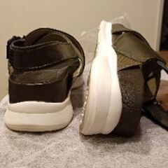 レディース　サンダル　LLカーキの画像