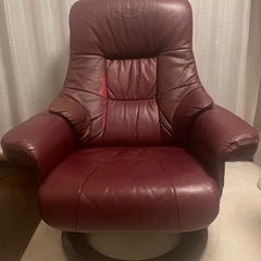 リクライニングチェア 本革 1人掛け ソファ 椅子 リクライニングソファの画像
