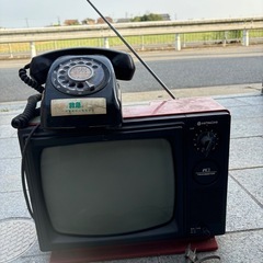 ブラウン管, 黒電話, オブジェ,
