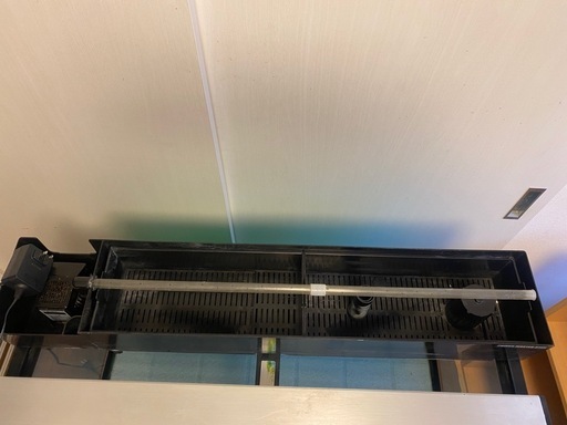 お話し中　
90センチ曲がりガラス水槽