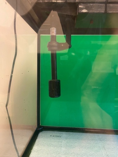 お話し中　
90センチ曲がりガラス水槽