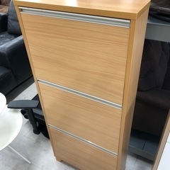 薄型シューズラックベルーナナチュラル【トレファク堺福田店】