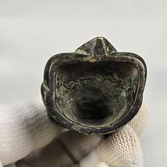 仏教古美術 青銅 細工 閉目唐観音像 仏壇 置物 希少の画像