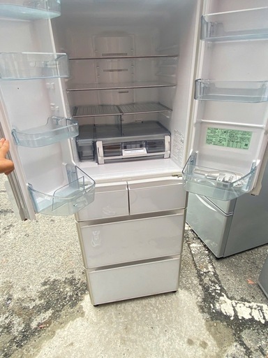 NO 816 ☆福岡市内配送設置無料☆R-K380GV-S 冷蔵庫 真空チルド