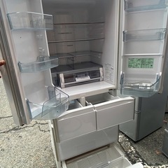 NO B226 🌈福岡市内配送設置無料✨🌈R-XG43J-XW 冷蔵庫 真空チルド XGタイプ クリスタルホワイト [430L /6ドア /観音開きタイプ] の画像