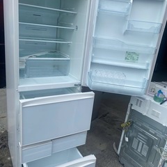 NO B227 🌈福岡市内配送設置無料✨🌈冷蔵庫 中古 東芝 TOSHIBA GR-417GXVS(ZW) 2017年製 5ドア 410L クリアシェルホワイト ファン式 右開き ファミリーの画像