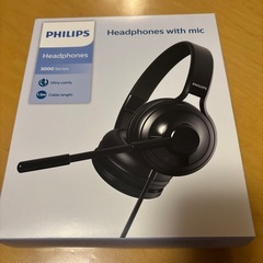 【お願いします】PHILIPS 　マイク付き　ヘッドホン　　