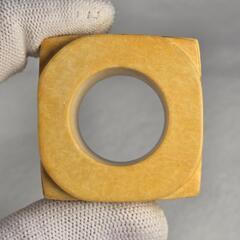 希少 古玉 鶏骨白 上古良渚文化 神人面紋 玉琮