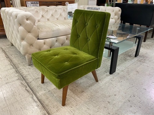 【愛品館 江戸川店 】カフェチェア モケットグリーン karimoku60（カリモクロクマル）