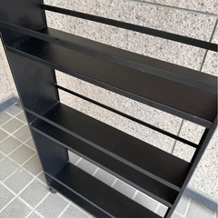 スリム収納棚　ウッド×スチールキッチンラック　シェルフの画像