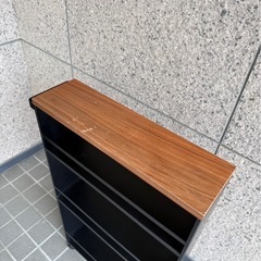 スリム収納棚　ウッド×スチールキッチンラック　シェルフの画像