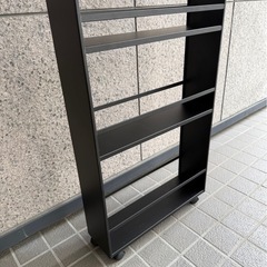 スリム収納棚　ウッド×スチールキッチンラック　シェルフの画像