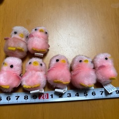🐥白、黄色、ピンク　27羽　マスコットの画像