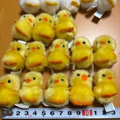 🐥白、黄色、ピンク　27羽　マスコットの画像