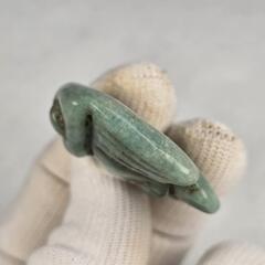 貴重 本物天河石（アマゾン石）上古石器 紅山文化 玉鴞 根付 祭祀器玉礼器 孤品 貴重 本物天河石（アマゾン石）上古石器 紅山文化 玉鴞 根付 祭祀器玉