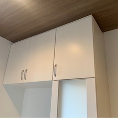 ⭐️美品⭐️ ホワイト 鏡付き収納キャビネット⭐️玄関収納⭐️下駄箱の画像