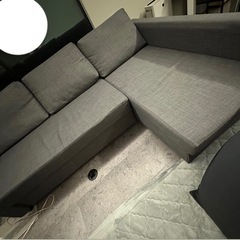 ソファ　ソファベッド　IKEA グレー　大きい　追加費用で運搬有...