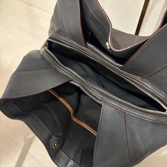 COACH コーチ トートバッグ 肩掛け ショルダー ダークブラウン の画像