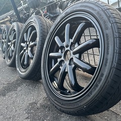 15インチ　ワタナベ風ホイール　ナインスポーク　旧車ムーンアイズ...